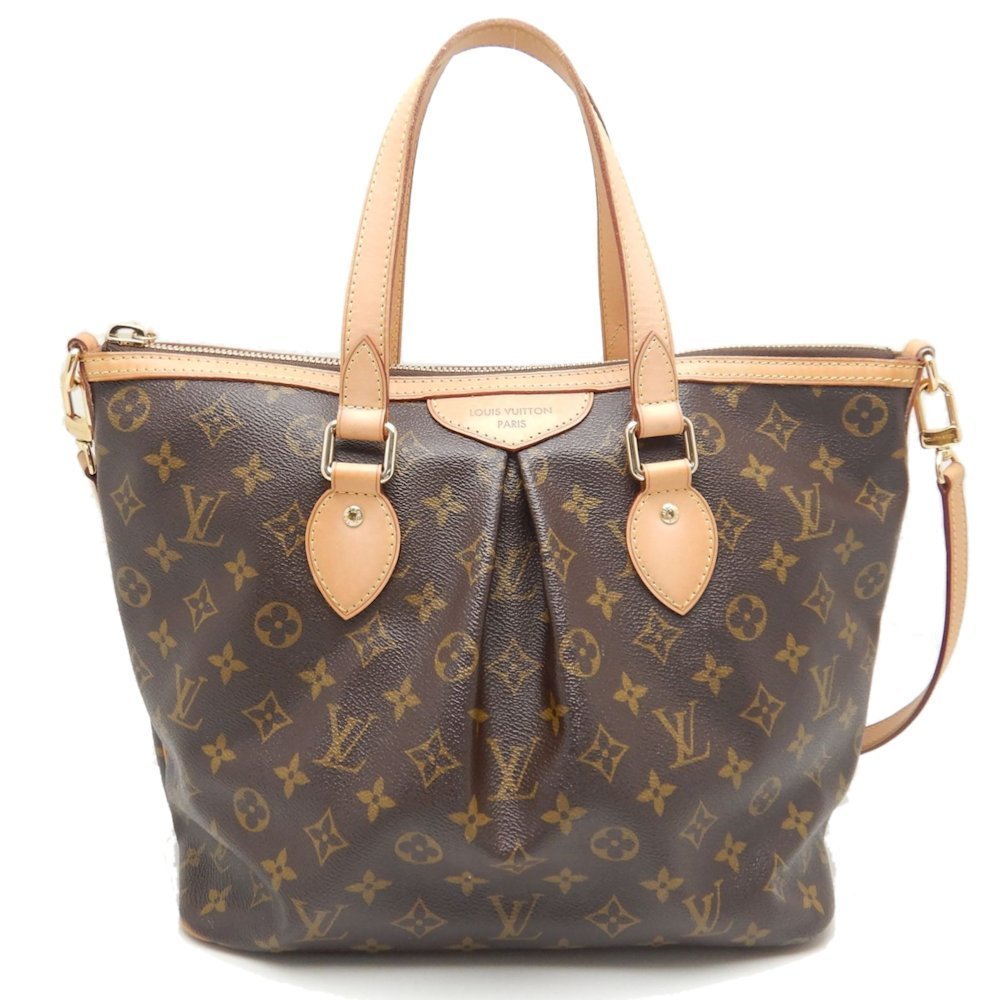 Louis Vuitton Monogram Palermo PM Tote Bag Brown